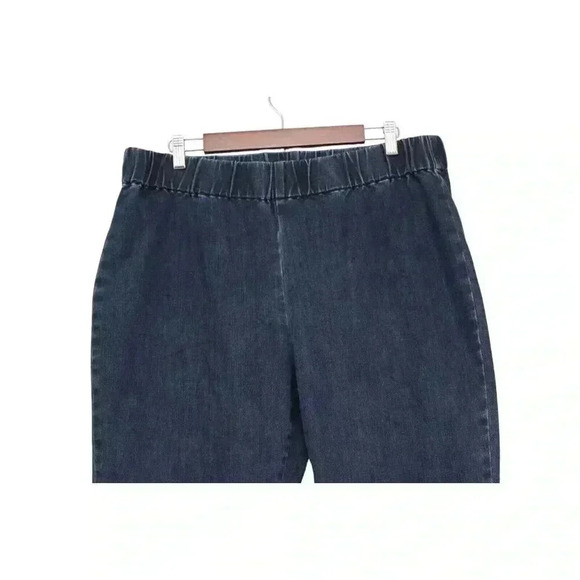 Soft Surroundings Pull On Jeans Size 1X High Rise Elastic Waist Stretch Comfort - Picture 2 of 13
